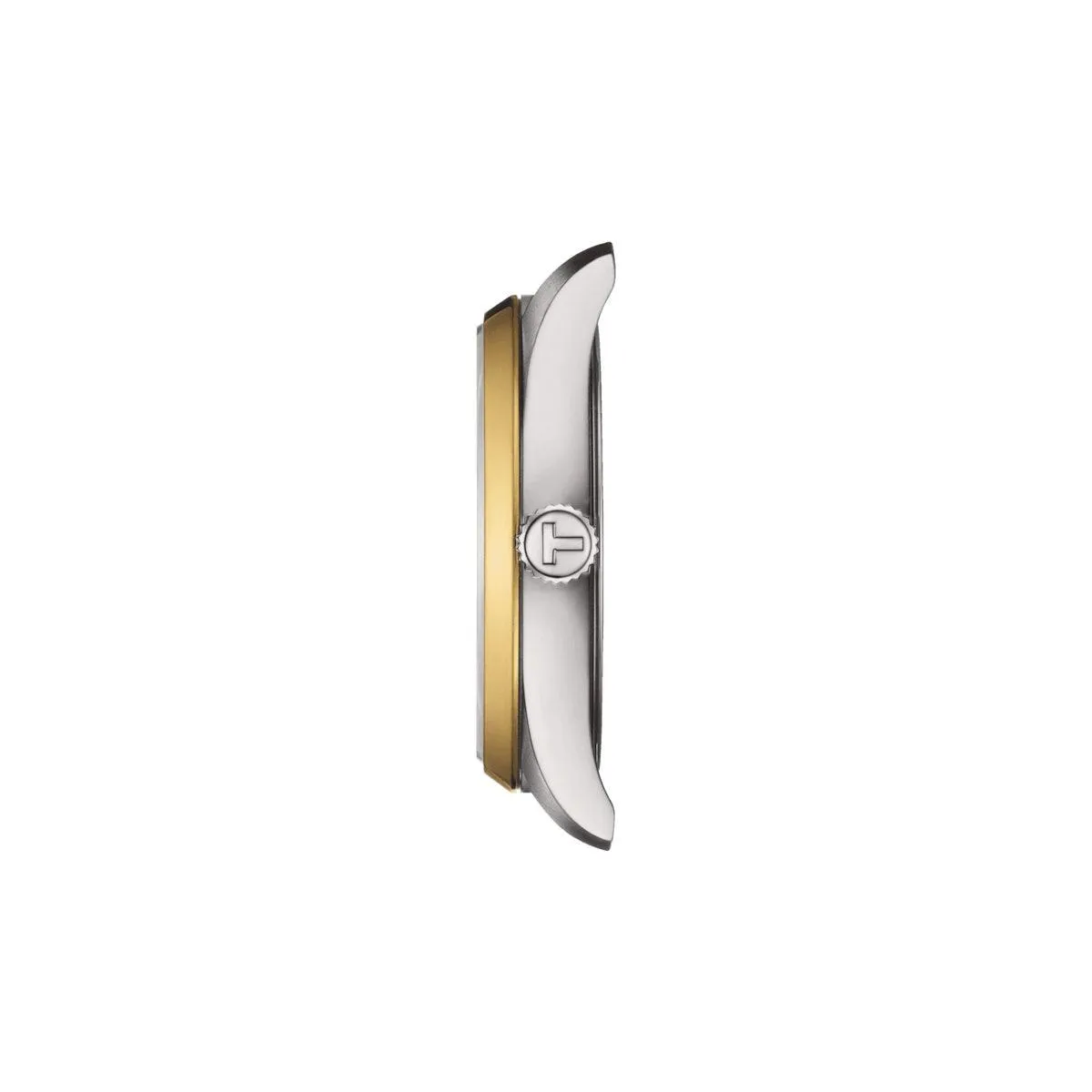 Tissot Clock Pr 100 34mm Silver Quartz Steel Steel Pvd Gold Gold T150.210.21.031.00