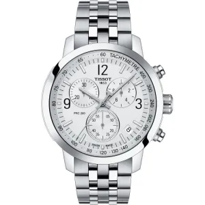Tissot Clock PRC 200 Chronograph 43mm Silver Quartz Steel T114.417.11.037.00