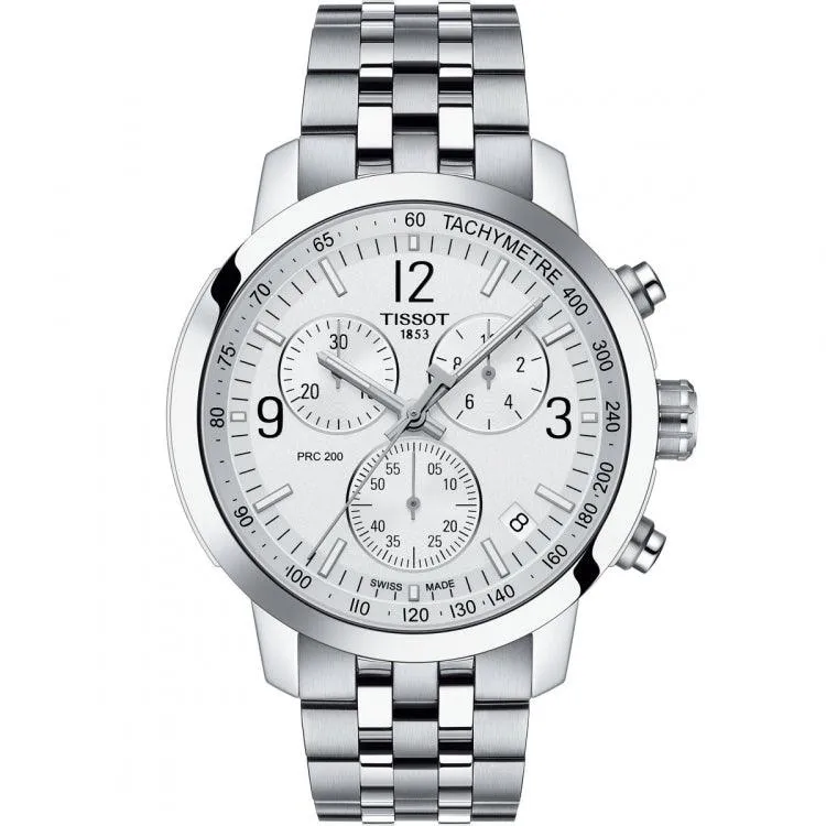 Tissot Clock PRC 200 Chronograph 43mm Silver Quartz Steel T114.417.11.037.00