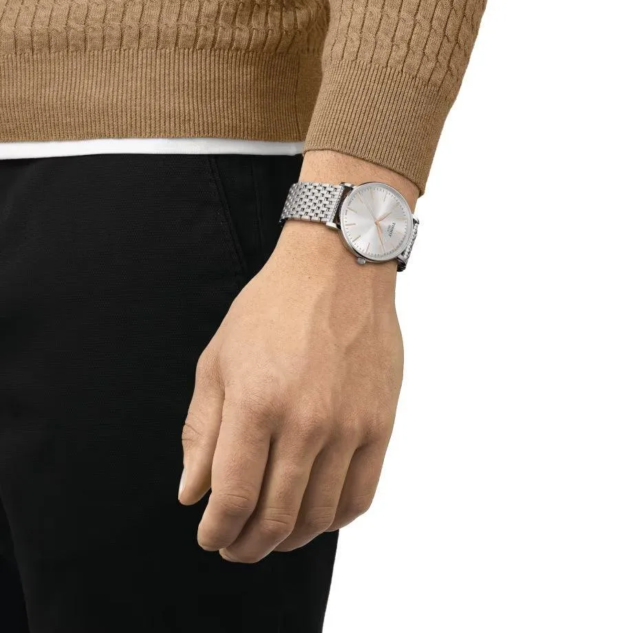 Tissot EVEYTime watch 40mm silver quartz steel t143.410.11.011.01