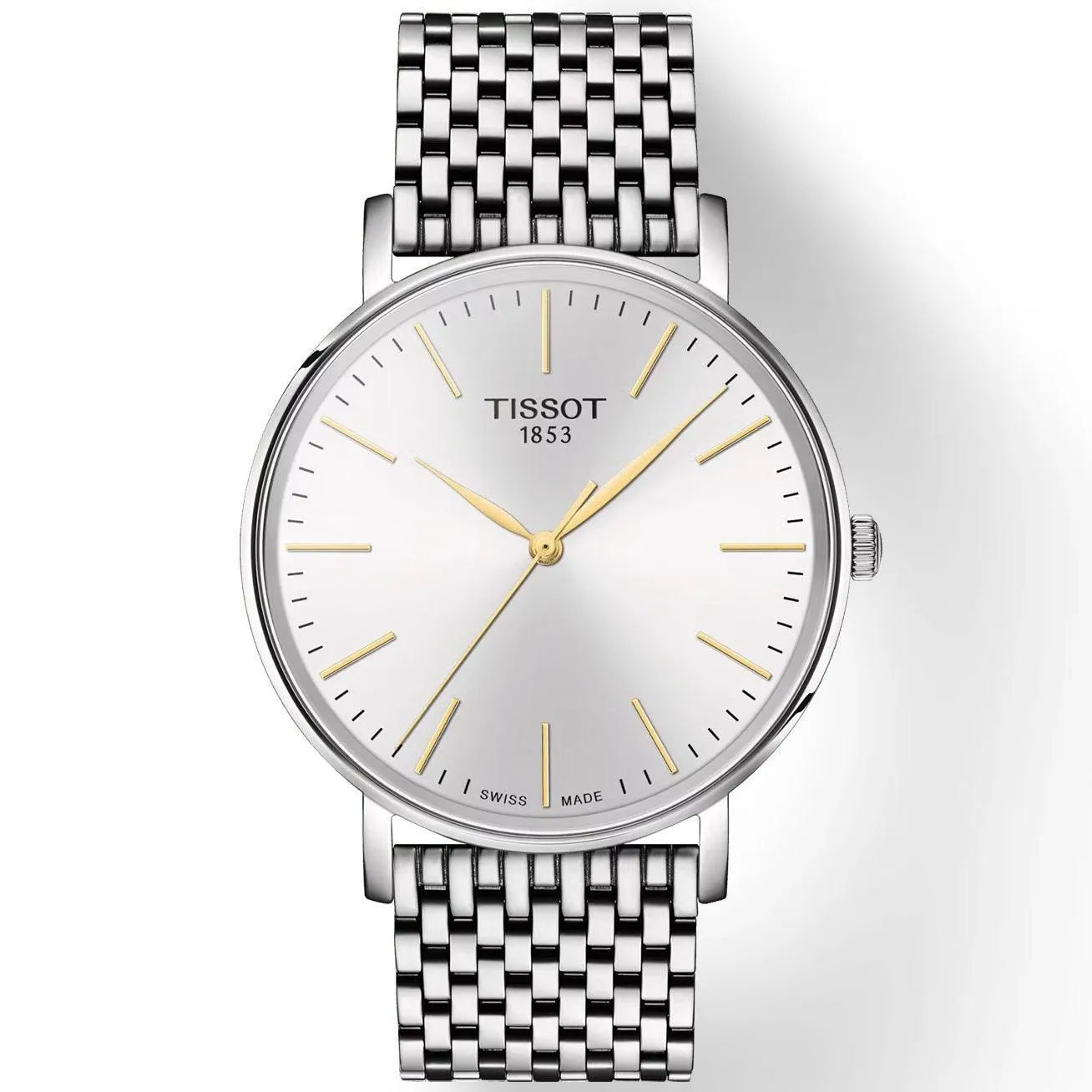 Tissot EVEYTime watch 40mm silver quartz steel t143.410.11.011.01