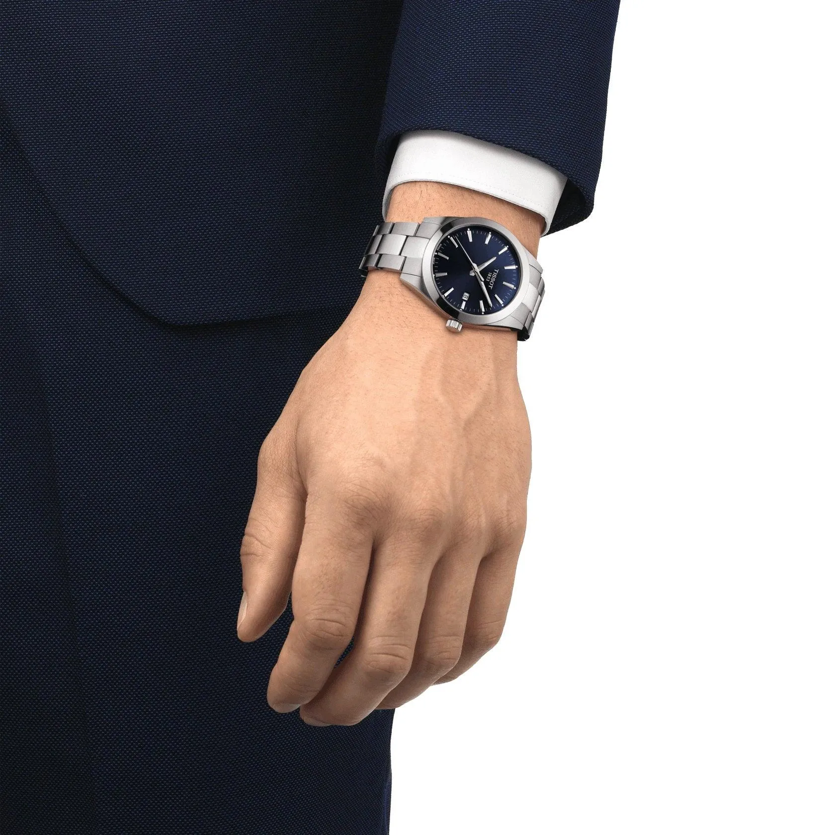 Tissot Men's Watch Gentleman Blue 40mm Quartz Steel T127.410.11.041.00