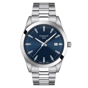 Tissot Men's Watch Gentleman Blue 40mm Quartz Steel T127.410.11.041.00