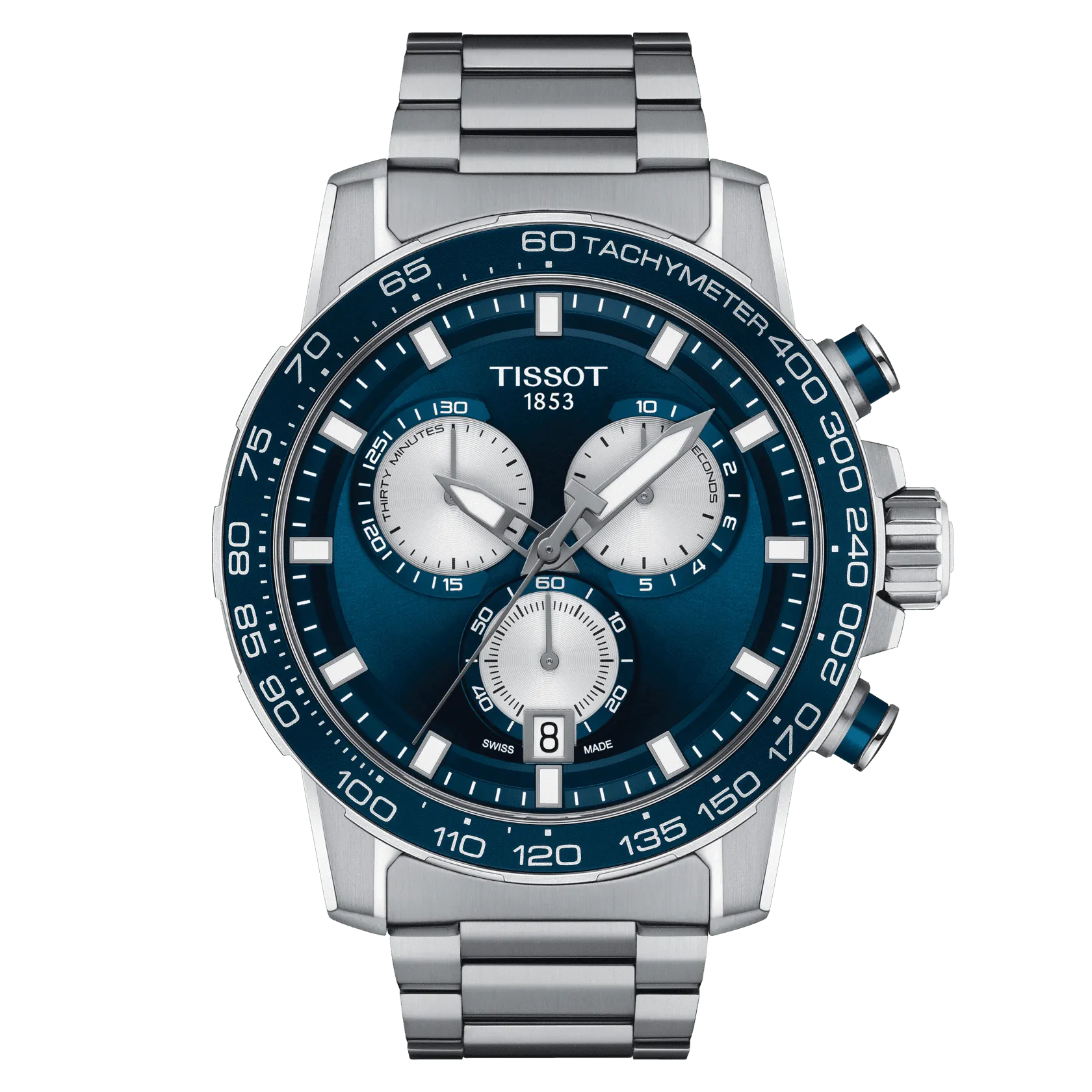 Tissot Supersport Chrono 45.5mm Watch Blue Quartz Steel T125.617.11.041.00