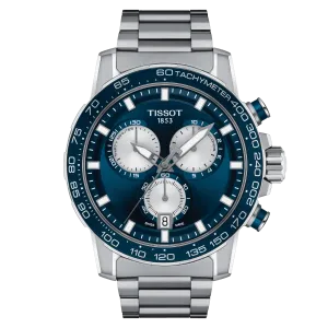 Tissot Supersport Chrono 45.5mm Watch Blue Quartz Steel T125.617.11.041.00