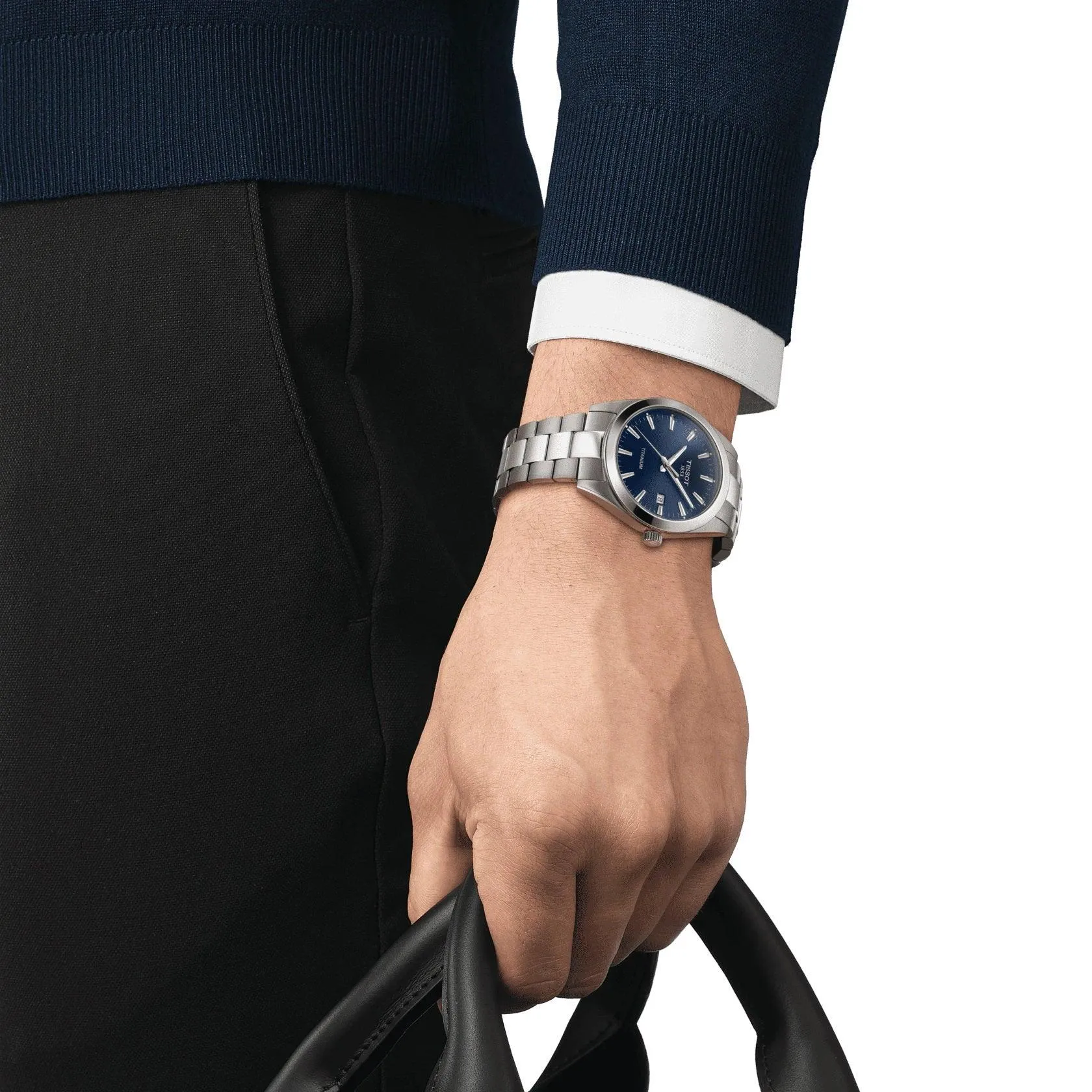 Tissot Watch Gentleman Titanium 40mm Blue Quartz Titanium T127.410.44.041.00