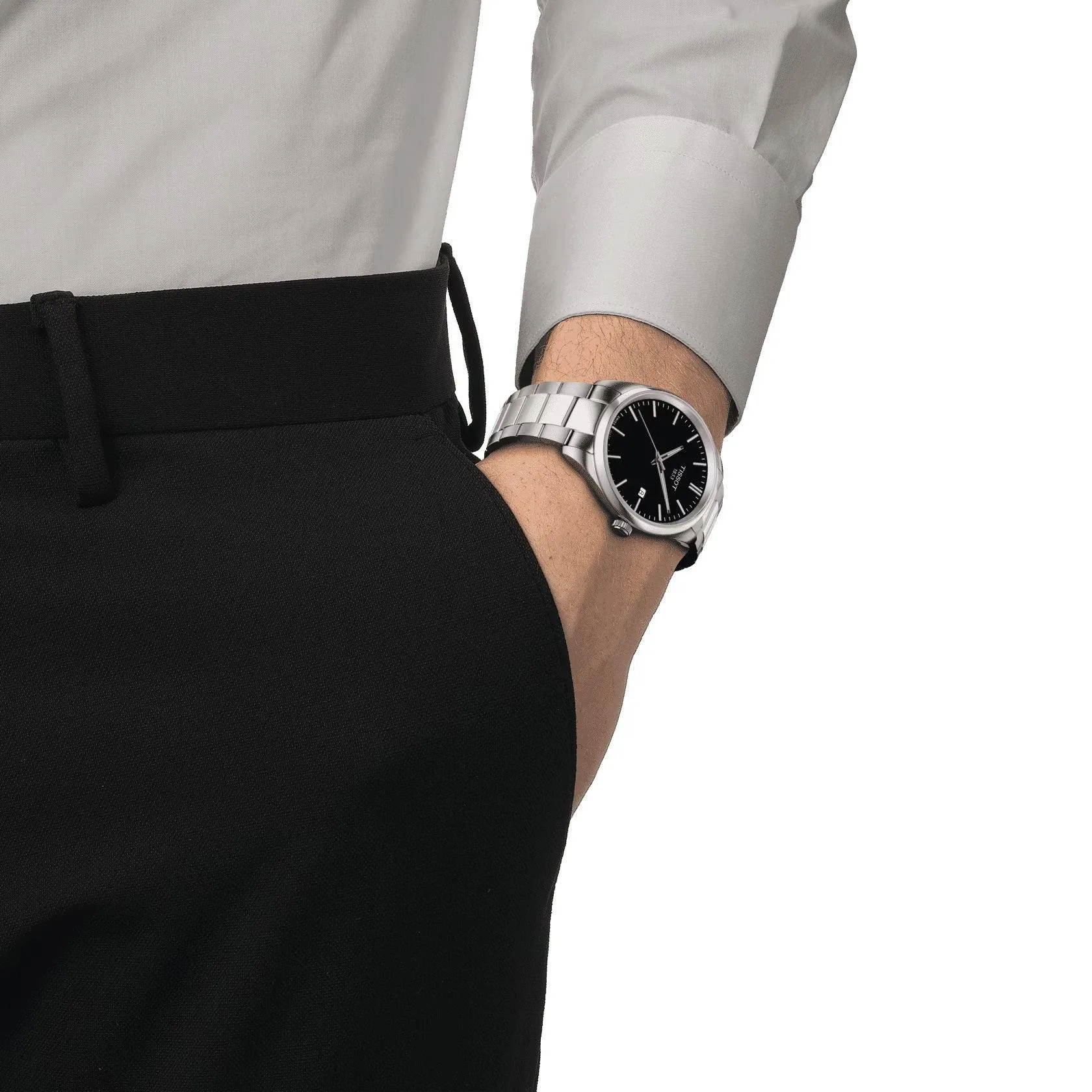 Tissot watch pr 100 40mm black quartz steel t150.410.11.051.00