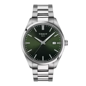 Tissot watch pr 100 40mm green quartz steel t150.410.11.091.00