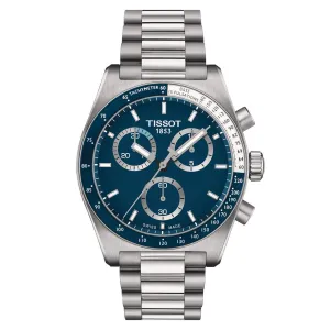 Tissot watch pr516 chronograph 40mm blue quartz steel t149.417.11.041.00
