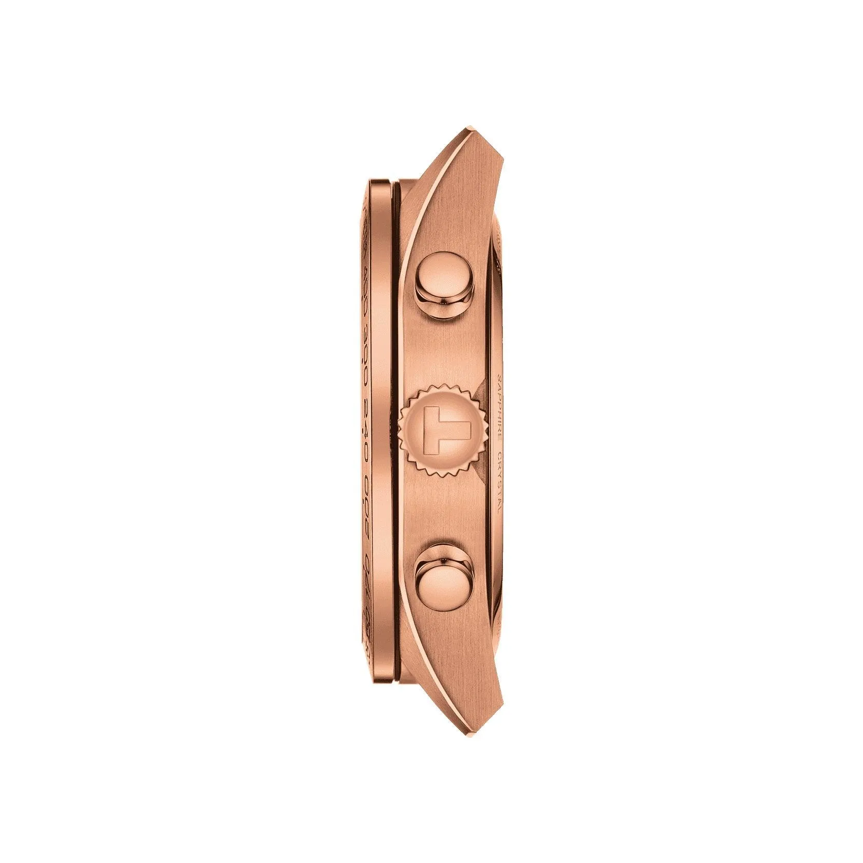 Tissot watch prs 516 chronograph 45mm gray quartz steel finish pvd gold pink t131.617.36.082.00