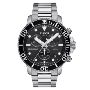 Tissot watch Seastar 1000 Chronograph 45mm Black Quartz Steel T120.417.11.051.00