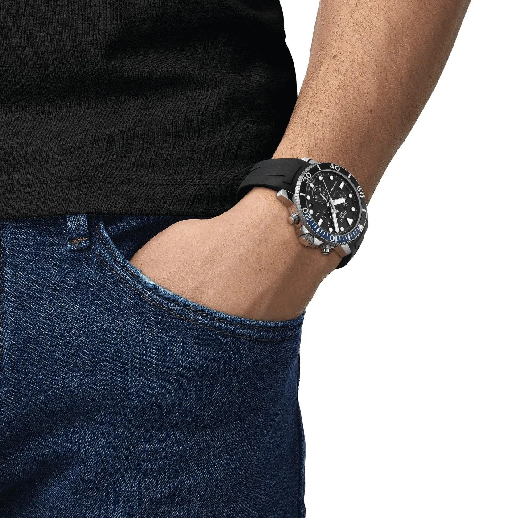 Tissot watch Seastar 1000 Chronograph 45mm Black Quartz Steel Tissot Clock Seastar 1000 Chronograph 45mm Quartz Steel T120.417.17.051.02