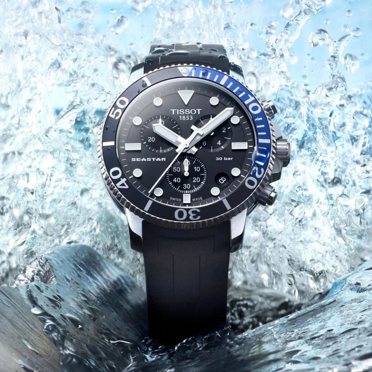Tissot watch Seastar 1000 Chronograph 45mm Black Quartz Steel Tissot Clock Seastar 1000 Chronograph 45mm Quartz Steel T120.417.17.051.02