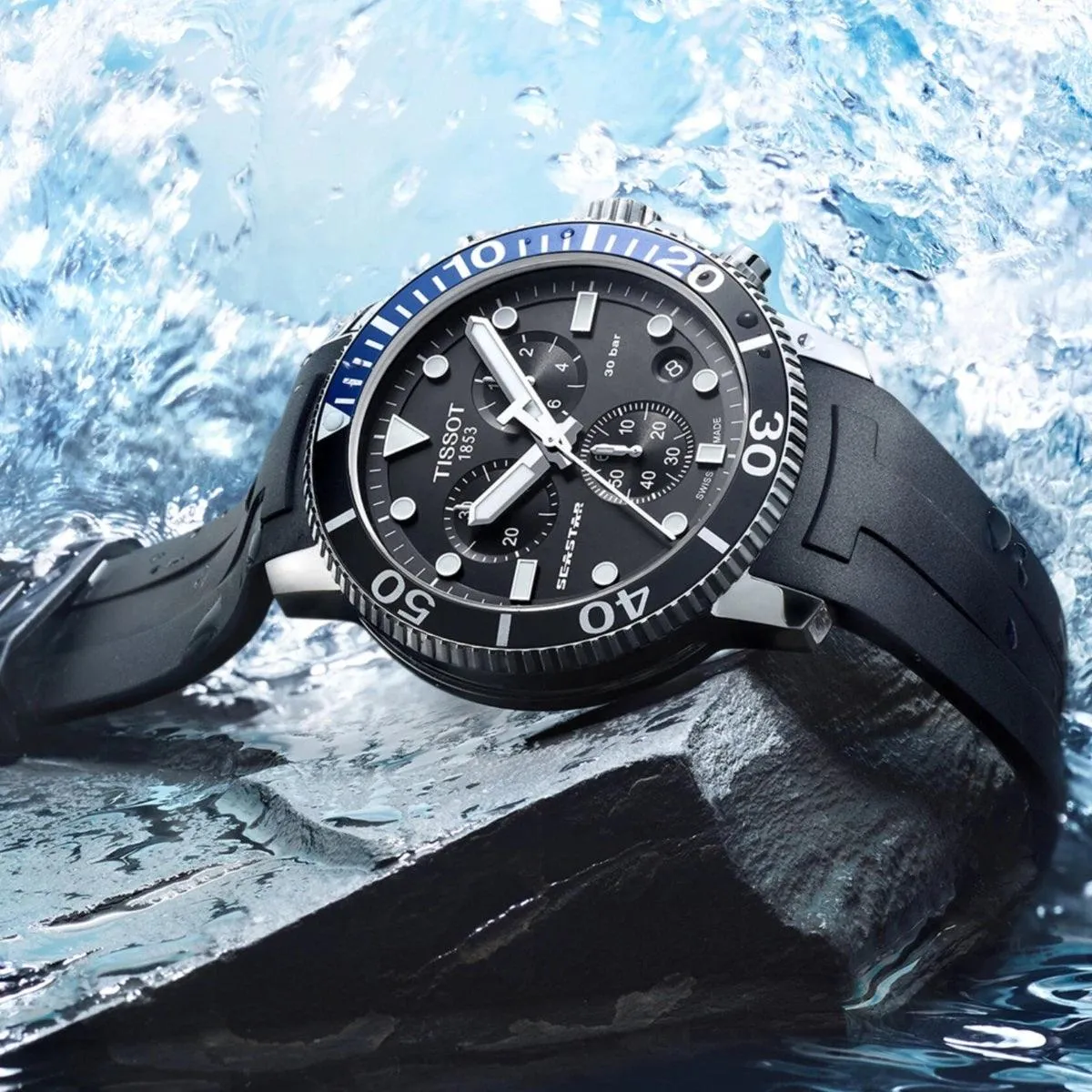 Tissot watch Seastar 1000 Chronograph 45mm Black Quartz Steel Tissot Clock Seastar 1000 Chronograph 45mm Quartz Steel T120.417.17.051.02