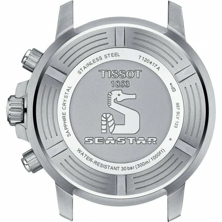 Tissot watch Seastar 1000 Chronograph 45mm blue quartz steel t120.417.11.041.03