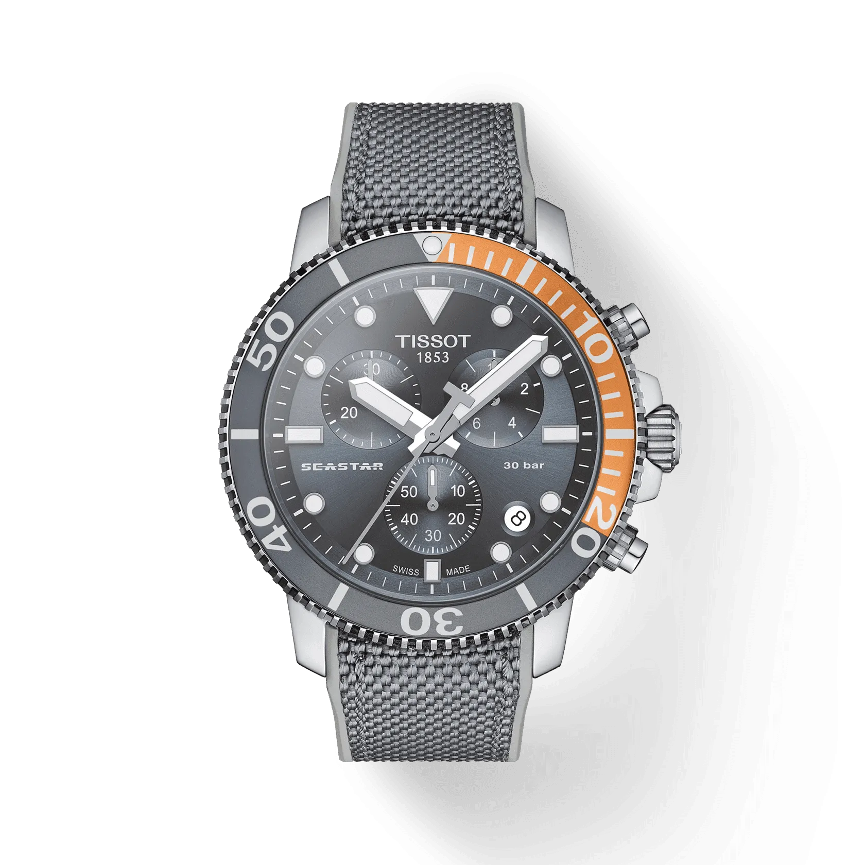 Tissot watch Seastar 1000 chronograph 45mm gray quartz steel t120.417.17.081.01