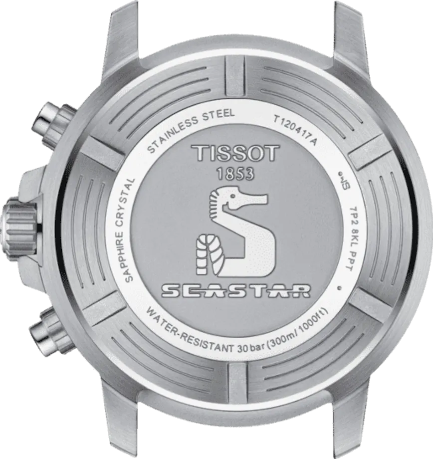 Tissot watch Seastar 1000 chronograph 45mm gray quartz steel t120.417.17.081.01