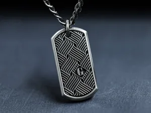 TITANIUM Custom Artwork Mini Tag Necklace