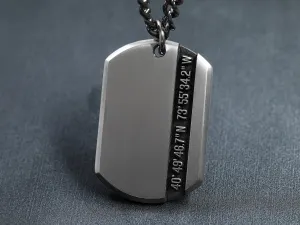 TITANIUM Custom Dog Tag Necklace - Small