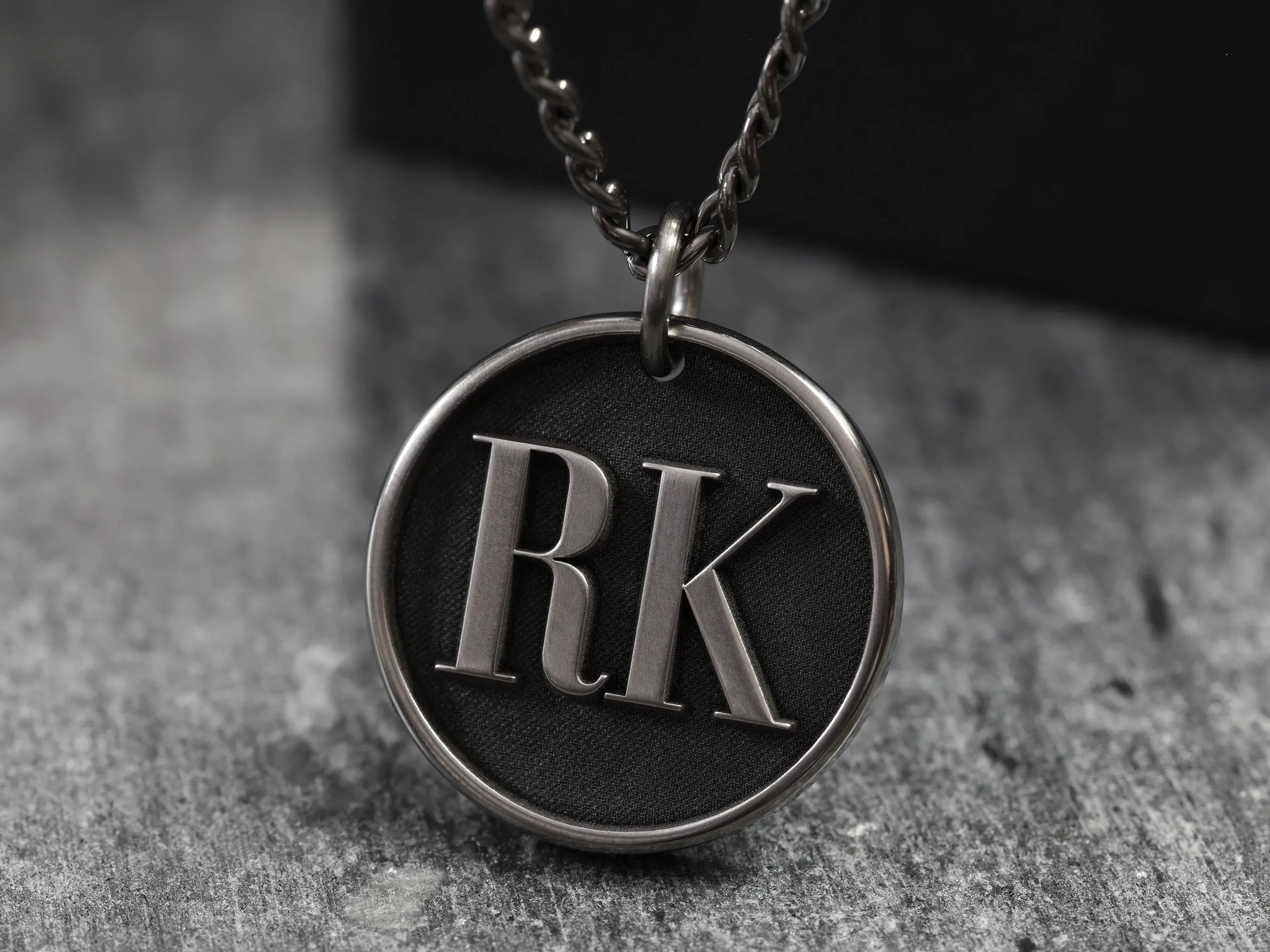 TITANIUM Custom Initial Necklace