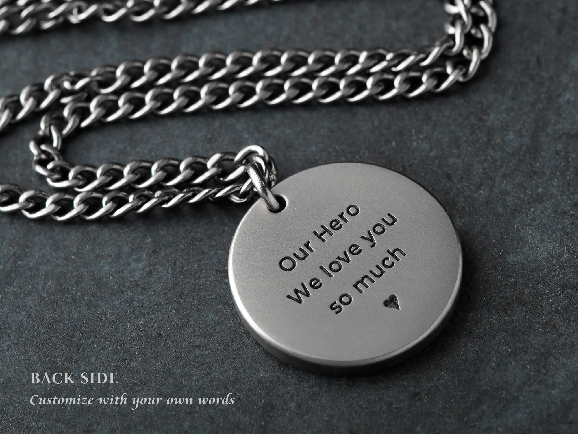 TITANIUM Custom Initial Necklace