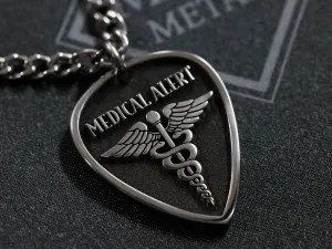 TITANIUM Custom Medical Alert Necklace