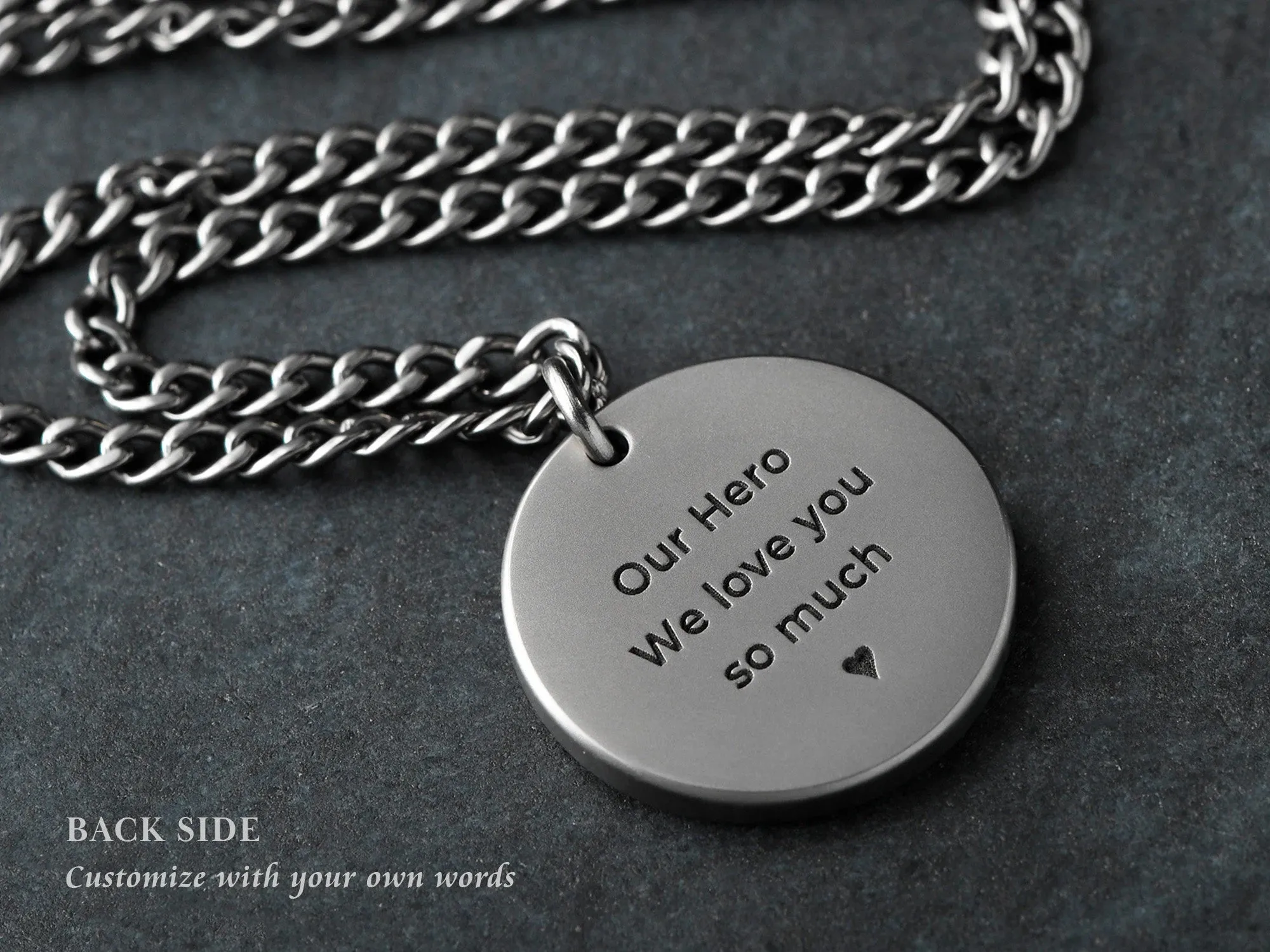TITANIUM Custom US Marine Corps Necklace