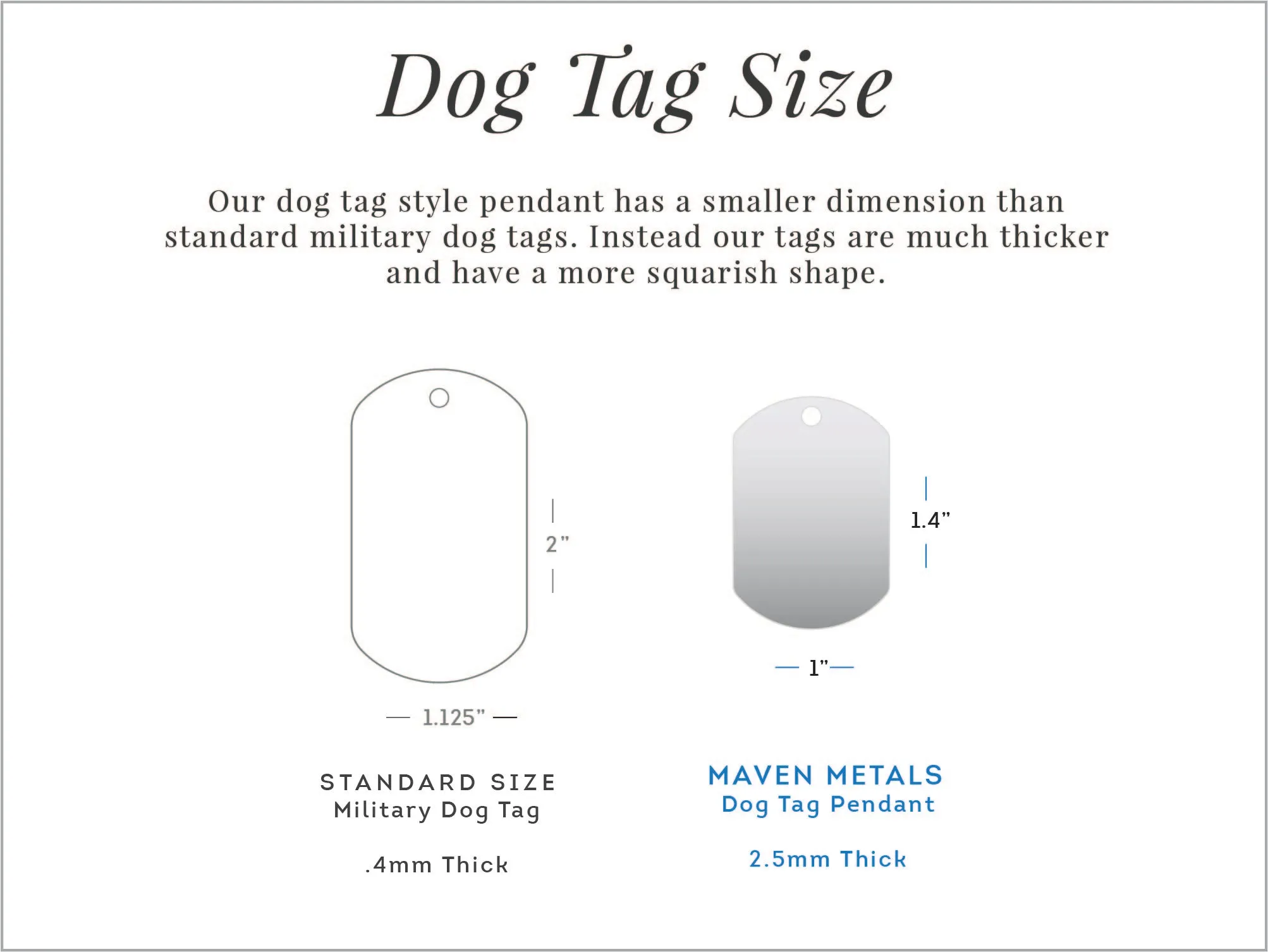 TITANIUM Custom USA Flag Dog Tag Necklace - Small