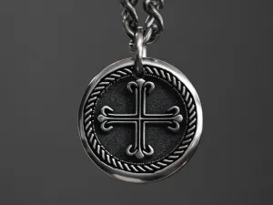 TITANIUM Mens Cross Necklace