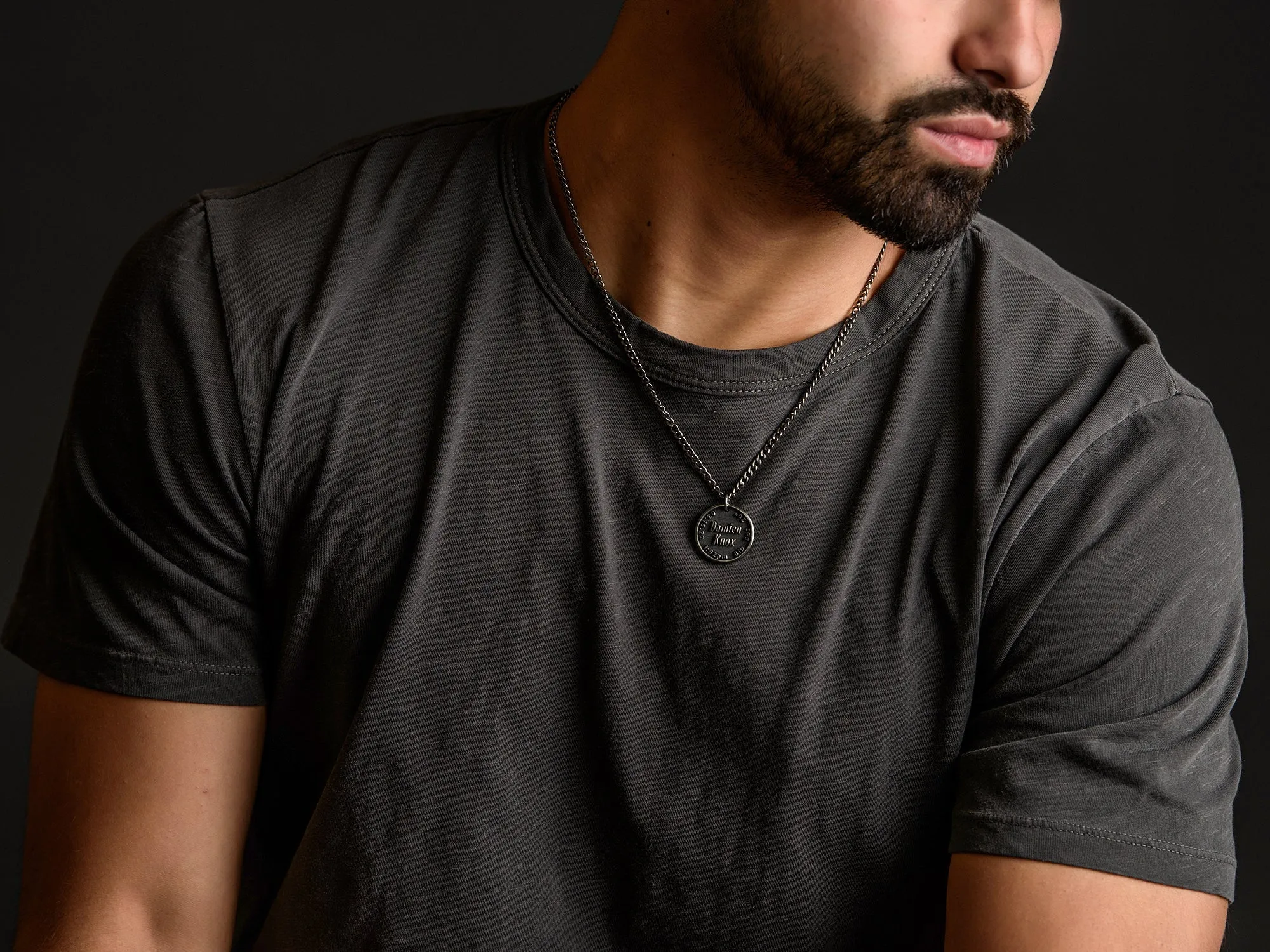 TITANIUM Reversible Custom Dad Necklace