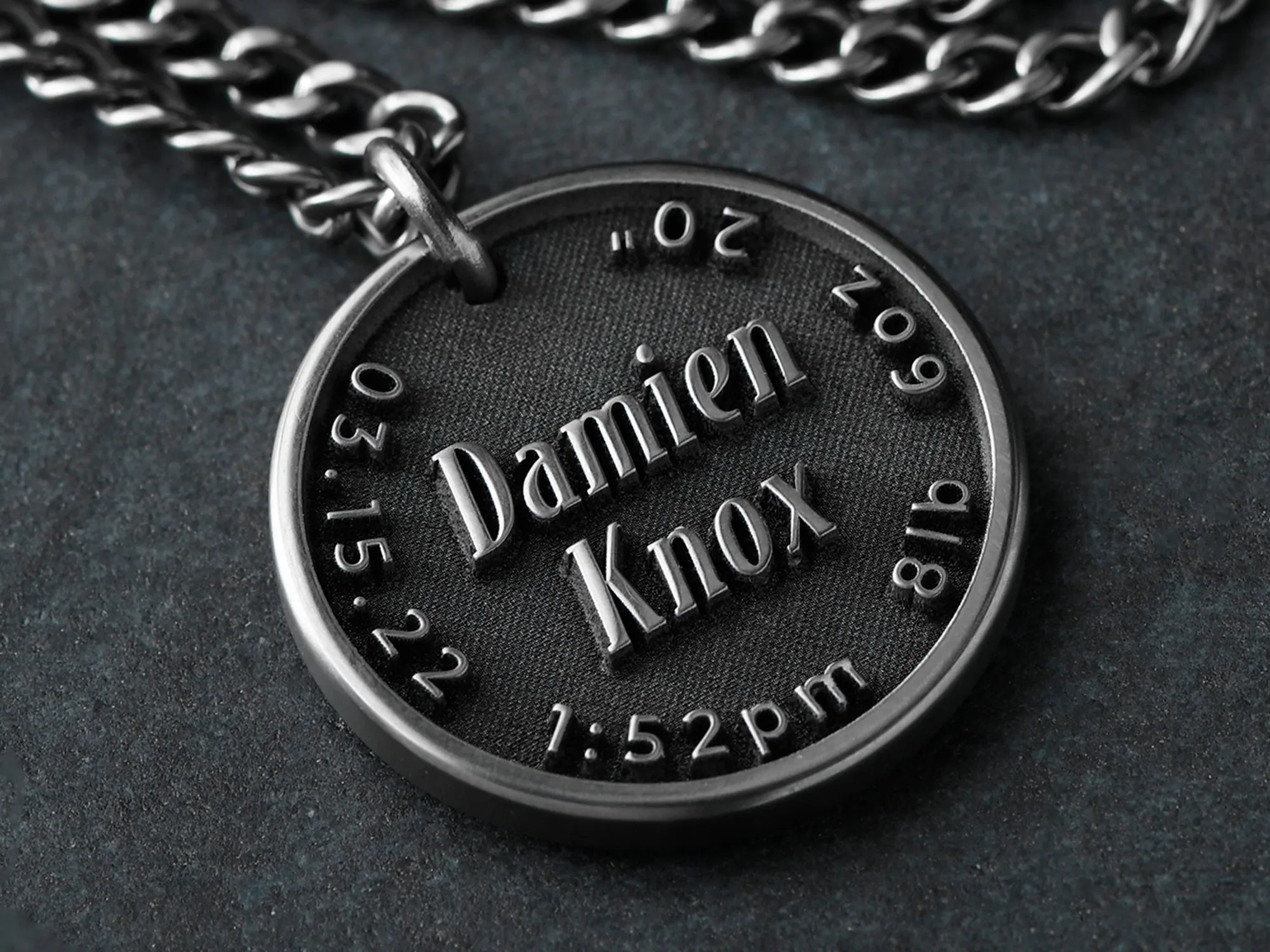 TITANIUM Reversible Custom Dad Necklace