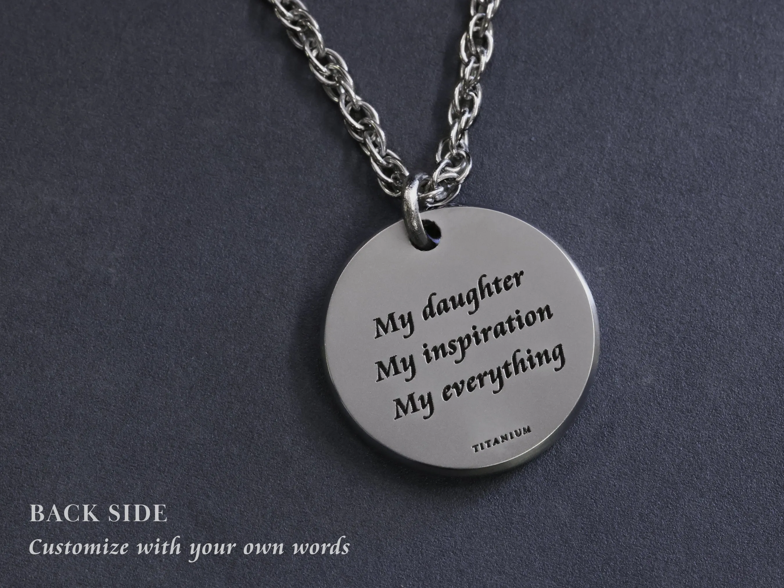 TITANIUM Your Artwork - Womens 3D Custom Art Necklace