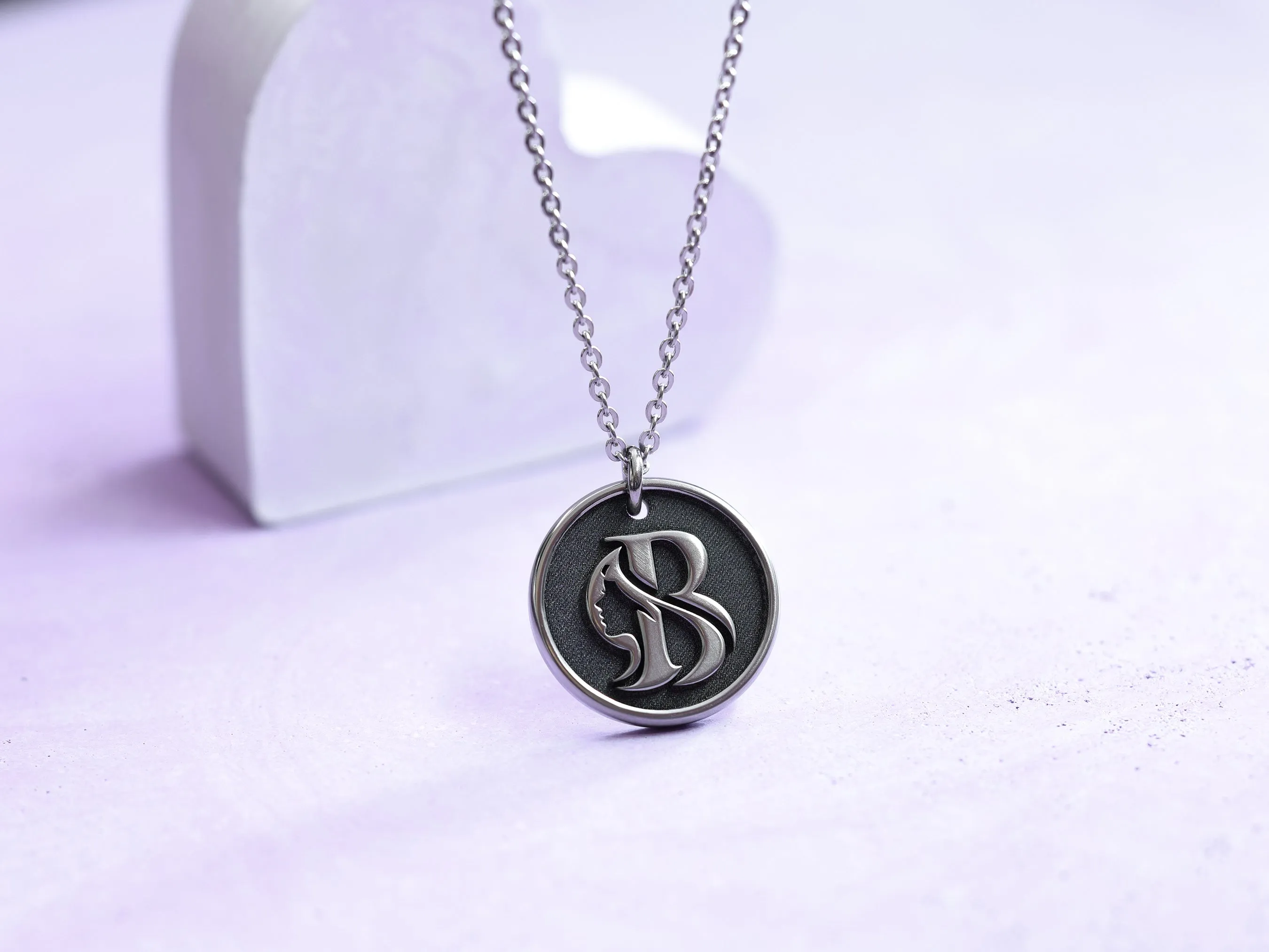 TITANIUM Your Artwork - Womens 3D Custom Art Necklace