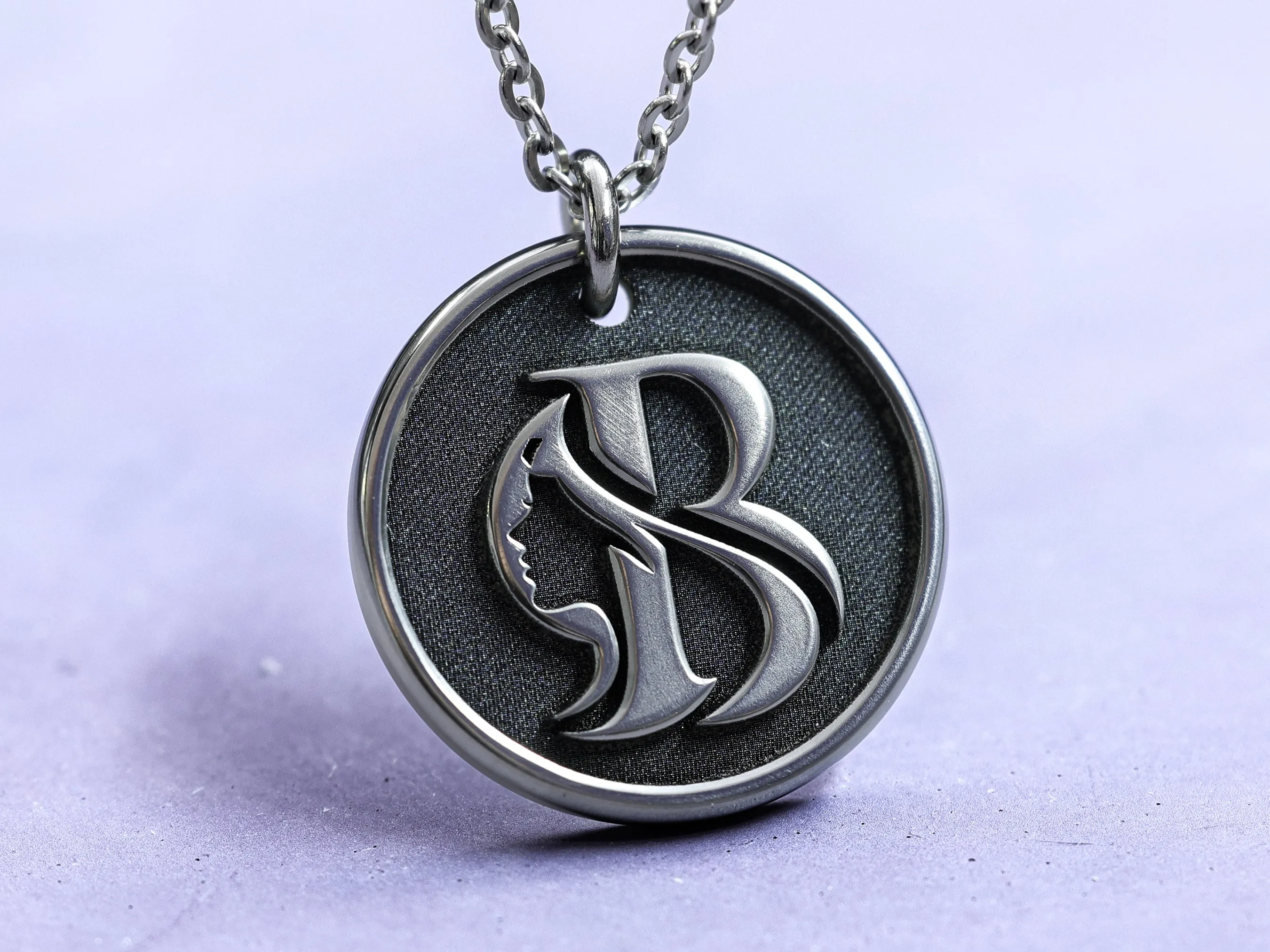 TITANIUM Your Artwork - Womens 3D Custom Art Necklace