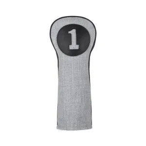Titleis Heather and Leather Headcover Driver (TA21LHCHL-DR) Gray/Black