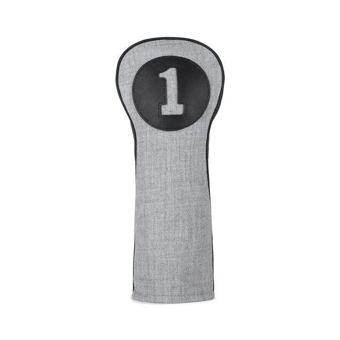 Titleis Heather and Leather Headcover Driver (TA21LHCHL-DR) Gray/Black