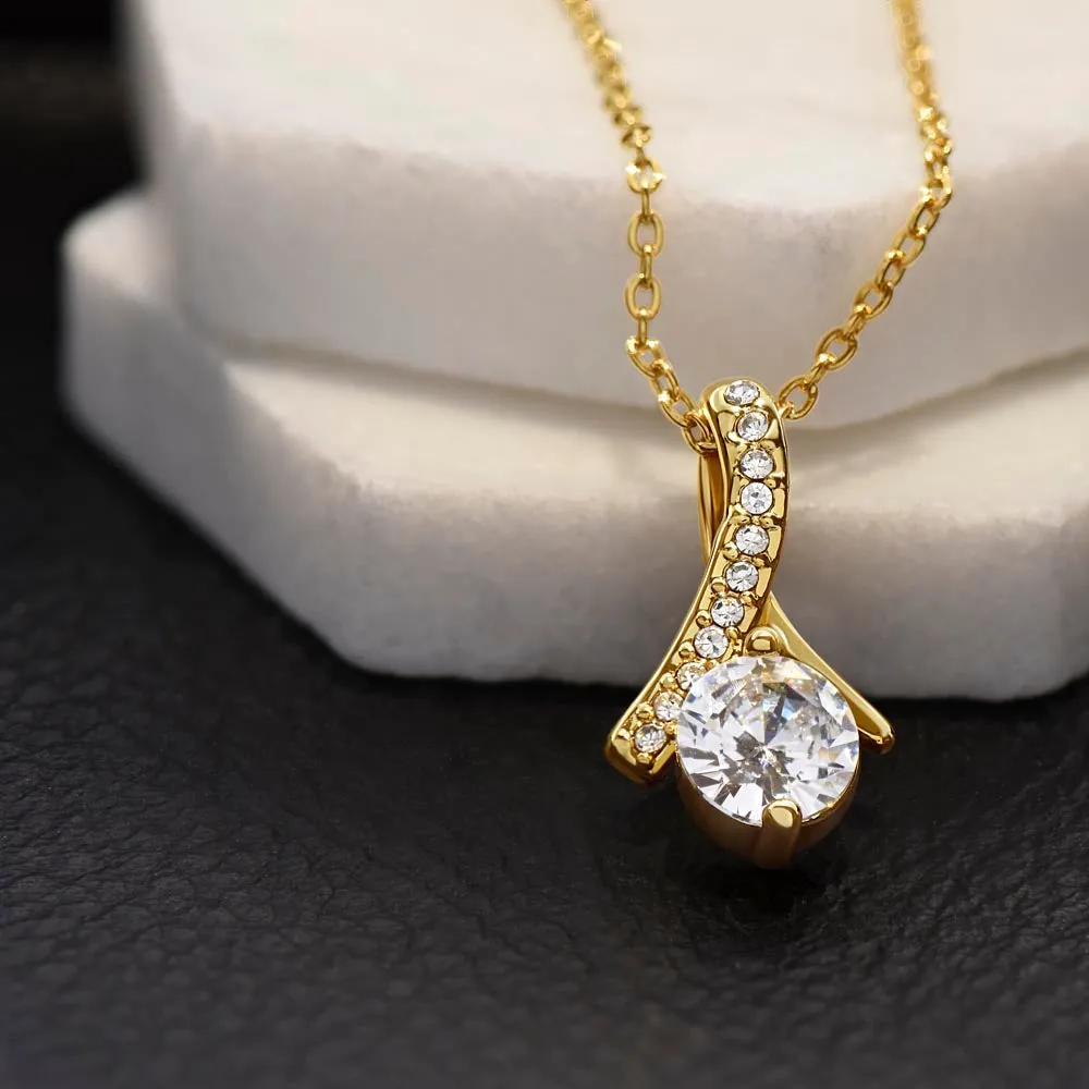 To My Beautiful Bonus Daughter - Always My Daughter | Stainless Steel and Gold Elegant Family Necklace