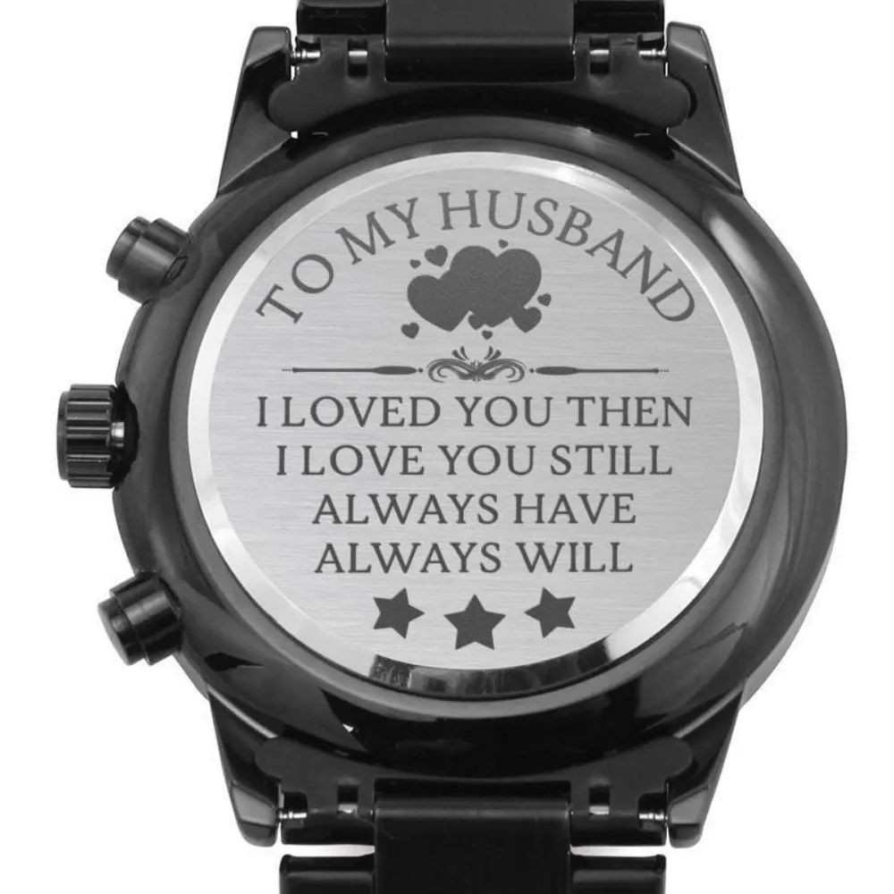To My Husband Engraved Luxury Watch Gift