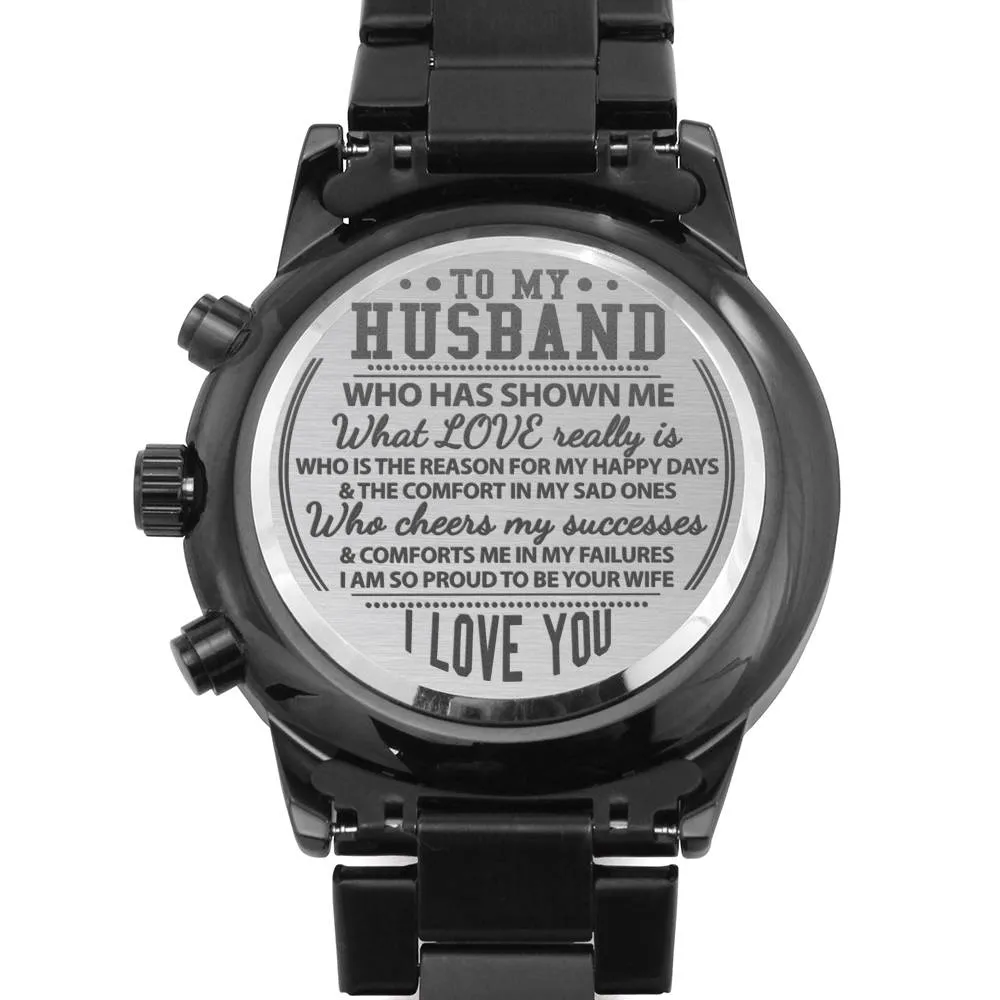 To My Husband Luxury Watch Gift From Wife - Engraved Message
