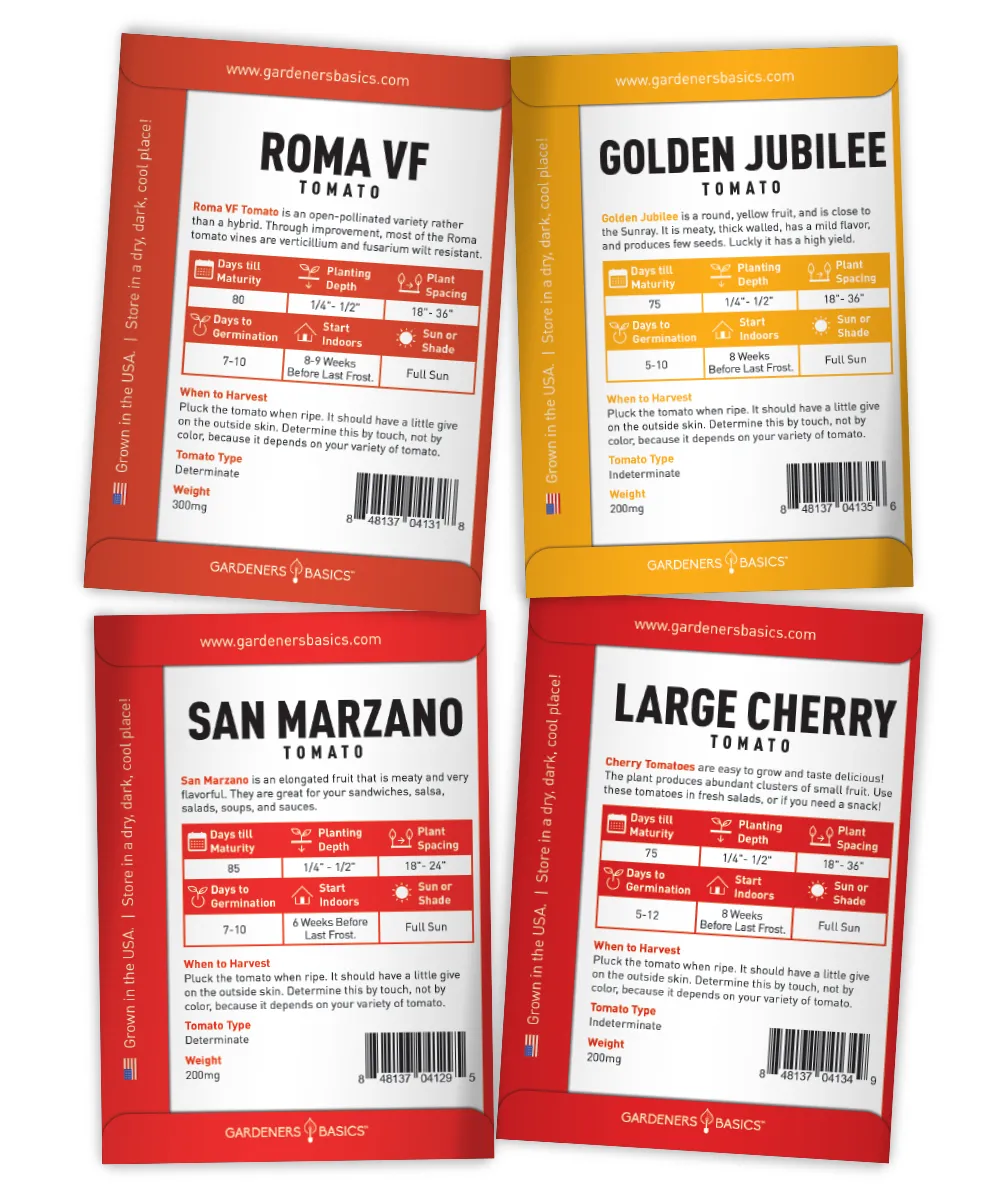 Tomato Seed Assortment | 8 Variety Pack