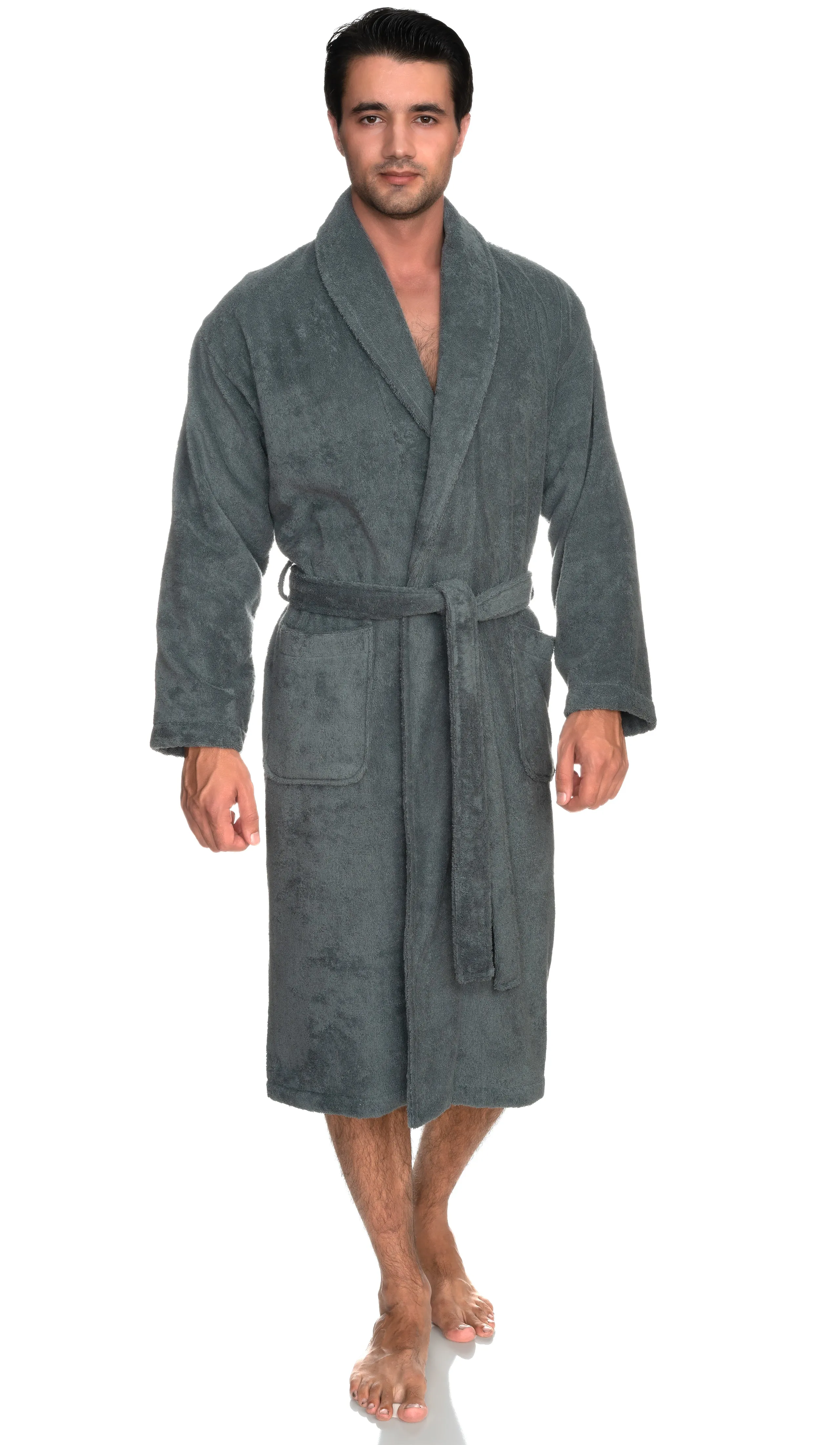 TowelSelections Mens Robe, 100% Cotton Luxury Terry Shawl Bathrobe