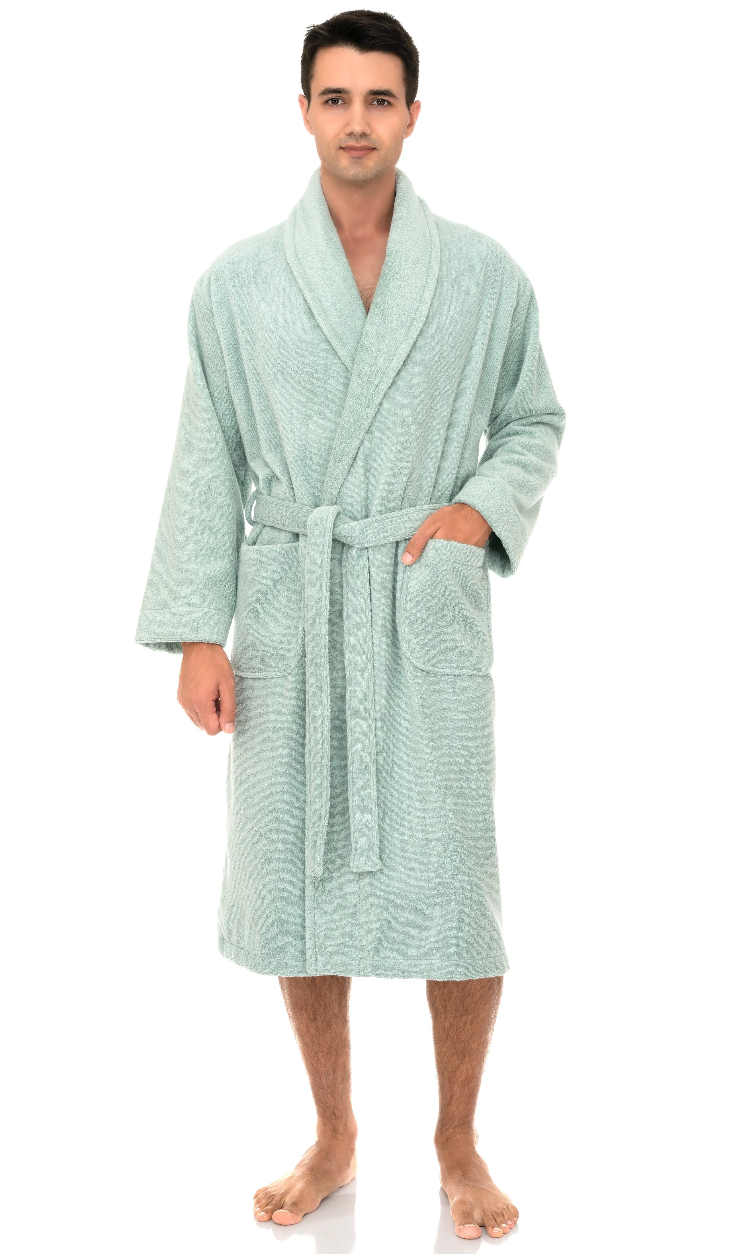 TowelSelections Mens Robe, 100% Cotton Luxury Terry Shawl Bathrobe