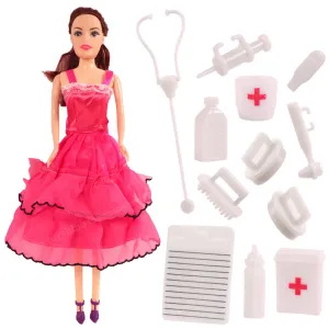 Toyshine Alia Doll with Medical equipments, Furniture & Accessories Toys for Kids Role Play Set for Age 3 