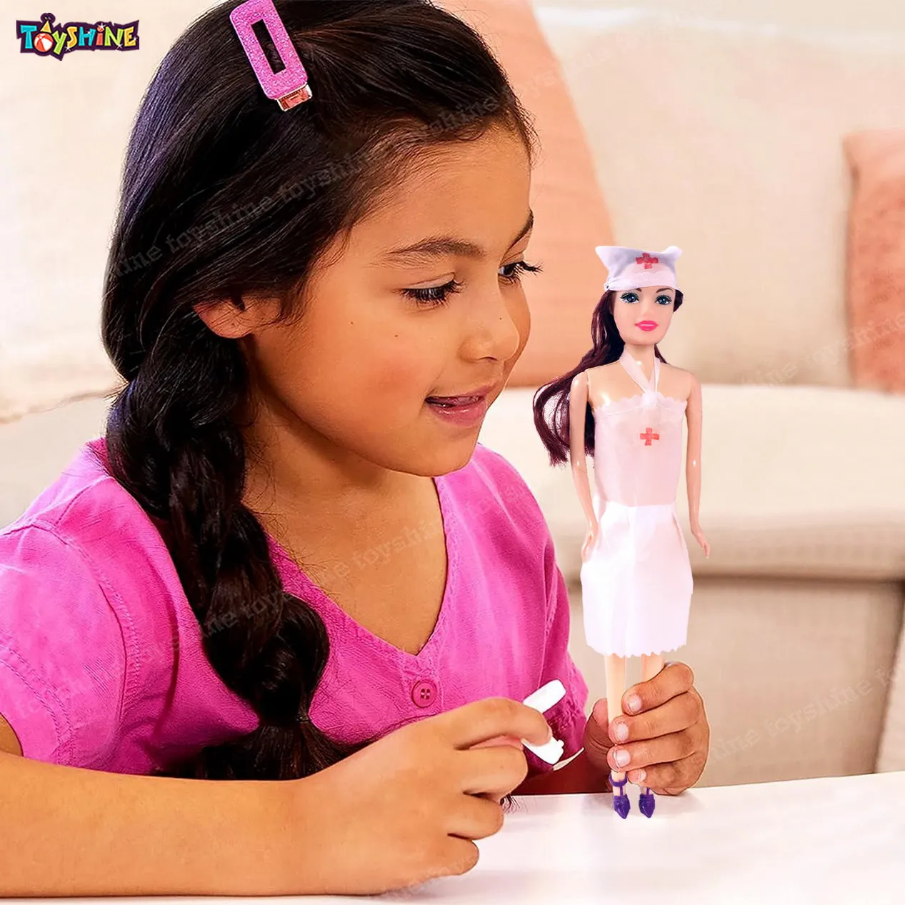 Toyshine Alia Doll with Medical equipments, Furniture & Accessories Toys for Kids Role Play Set for Age 3 