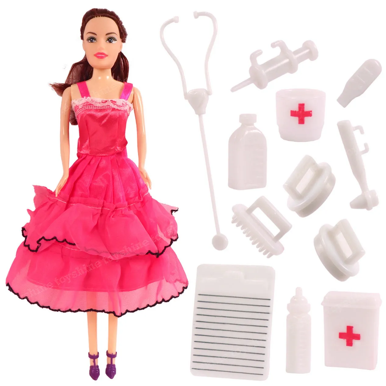 Toyshine Alia Doll with Medical equipments, Furniture & Accessories Toys for Kids Role Play Set for Age 3 