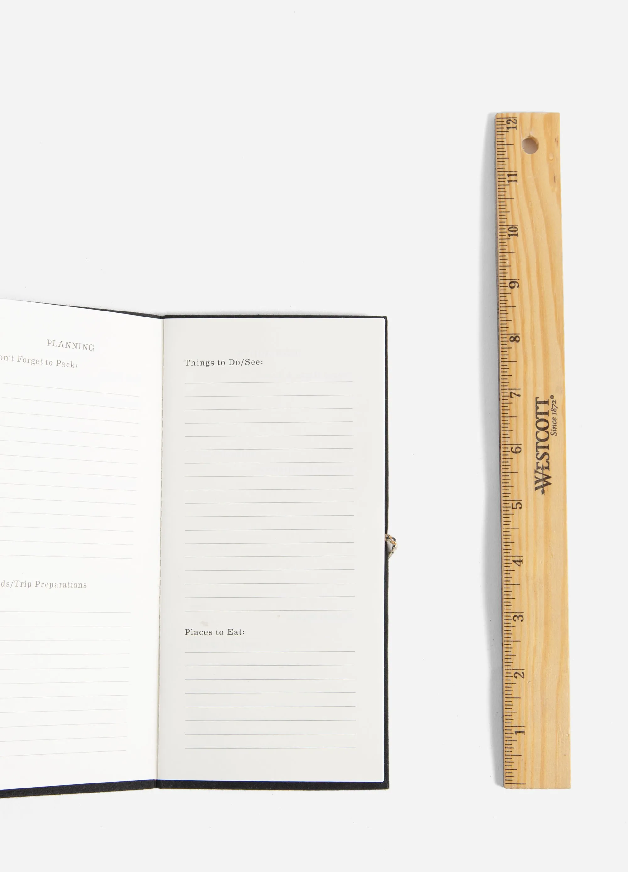 Traveler - Embroidered Cotton Travel Journal - Black