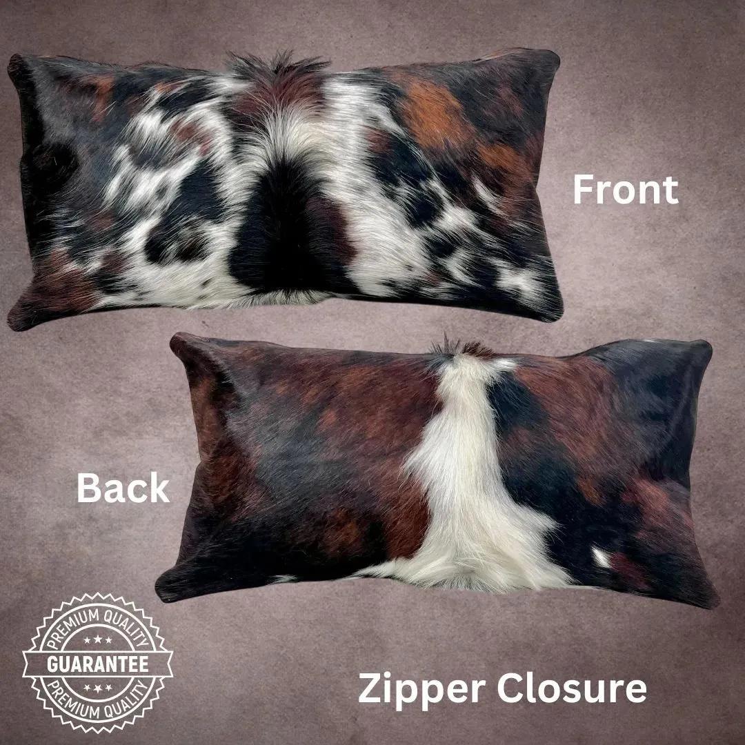 Tricolor Cowhide Pillow Cover---PL087
