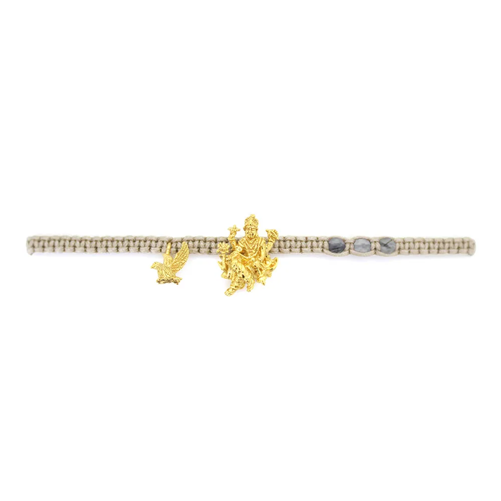 Trimurti Vishnu Gray Quartz Elegant Bracelet  |  Favora - Trinity