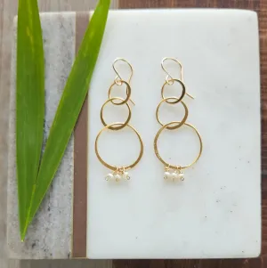 Triple Gold Hoops
