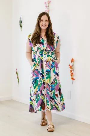 Tropical Getaway Midi Dress